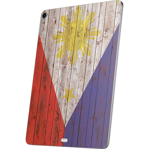 Philippines Flag Dark Wood Apple iPad Air Skin